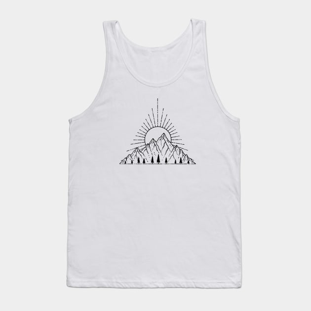 Triangular Sunshine Tank Top by SommersethArt